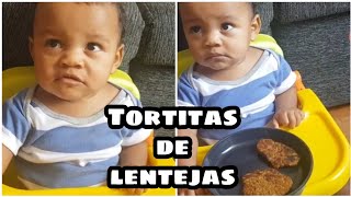 Tortitas de lentejas para bebés de 11 meses  AlexandraC⭐ [upl. by Stent459]