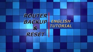 how to backup router settings [upl. by Thury]