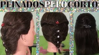 PEINADOS Faciles para pelo corto o largo moda 2014 [upl. by Nerin]