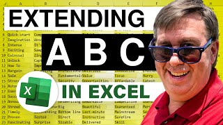 Excel  Extending a Series of Letters in Excel such as A B C   Episode 647 [upl. by Pacien]