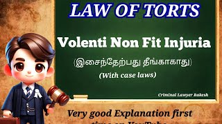 Volenti Non Fit Injuria in Tamil What is volenti Non Fit InjuriaGeneral defences in Law of Torts [upl. by Hairabez]