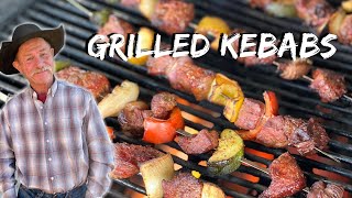 Juicy Grilled Kebabs  Cowboy Cooking [upl. by Darom]