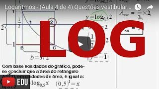 Logaritmos  Aula 4 de 4 Questões vestibulares  logarithms [upl. by Leuqram45]