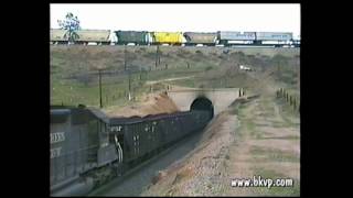 15 engines on a loaded Southern Pacific coal train on Tehachapi Loop [upl. by Arahsit783]