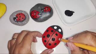 Piedras Pintadas de Catarinas🐞de Colores [upl. by Stirling]