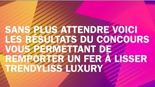 Résultats du tirage au sort Trendyliss Luxury [upl. by Idyh]