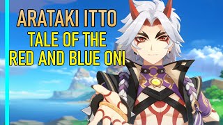 Arataki Itto Oni Fairytale and True Version  Arataki Itto Backstory and Cutscenes [upl. by Eidissac626]