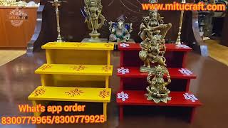 trending wooden pooja step available shri sai guru metals whats app order 83007799658300779925 [upl. by Vally239]