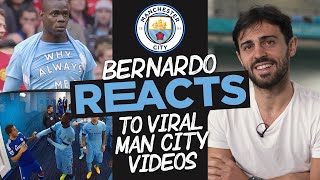 BERNARDO SILVA REACTS  Bernardo Silva looks at famous funny Man City moments [upl. by Parrott636]