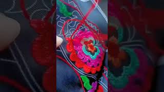 🔥🔥Super viral flower embroidery tutorial by hand👌 shorts trending viral embroidery art [upl. by Muire401]