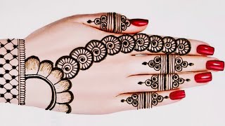 Most beautiful back hand mehndi design Easy Simple mehndi design Mehandi ka design  Mehndi design [upl. by Yellac214]