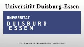 Universität DuisburgEssen [upl. by Cown]