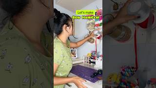 DIY Hair Bow😱 crafteraditi shorts handmade diy hairbow youtubepartner CrafterAditi [upl. by Dranyl]