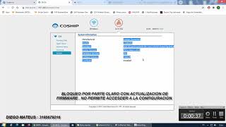 CCM8200 Coship SYSTEM bloqueo por actualizacion de claro al entrar configuracion [upl. by Tammie]