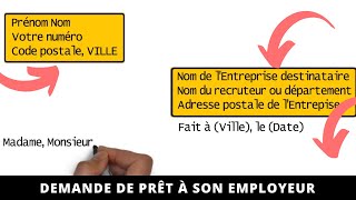 Rédiger une Modèle de DEMANDE DE PRÊT À SON EMPLOYEUR │Lettre au Quotidien [upl. by Neidhardt]