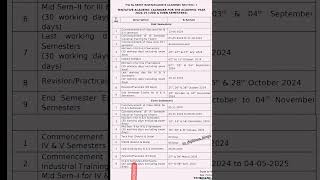 Ts Diploma Academic Calendar 2024  2025 diploma academiccalendar scbscribe 2025 sbtet viral [upl. by Anasxor]