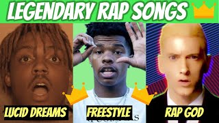 Top 100 LEGENDARY Rap Songs Iconic Rap Hits [upl. by Ziguard]