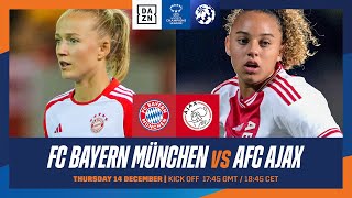 Bayern Munich vs Ajax  UEFA Womens Champions League 202324 Matchday 3 Full Match [upl. by Lowry]