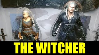 McFarlane Witcher Geralt amp Ciri Netflix Season 3 Henry Cavill amp Freya Allan Action Figure Review [upl. by Ialohcin]