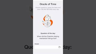When did the Chainlink staking mechanism first go live  Time Farm Answer Today [upl. by Rosita256]