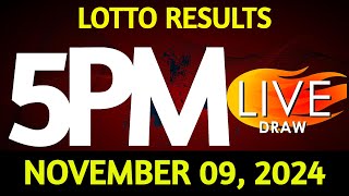 Lotto Result Today 500 pm draw November 09 2024 Saturday PCSO LIVE [upl. by Dodie]