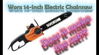 Tech Time Testing out the Worx 14inch Electric Chainsaw How does it stand up [upl. by Inaniel]