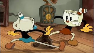 Cuphead and Mugman Fighting Scenes The Cuphead Show [upl. by Einad]