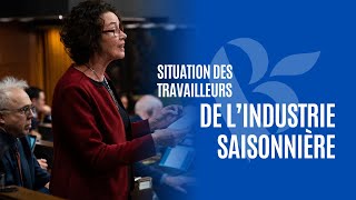 Étude sur la situation des travailleurs de lindustrie saisonnière [upl. by Hajidak745]