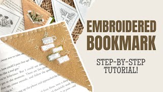 EASY Hand Embroidered Corner Bookmark Tutorial  DIY Felt Bookmark Using Blanket Stitch [upl. by Kazim]