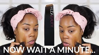 HUDA BEAUTY MADE POINTS WITH THIS NEW FOUNDATION STICK amp PRIMER  REVIEW  WEAR TEST  Andrea Renee [upl. by Hartwell952]