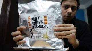 Davisco Whey Protein  Review  Taste Mixability Effectiveness HINDI  Aesthetic India [upl. by Ennayelsel572]