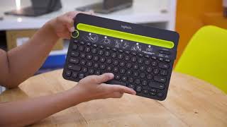 Wireless keyboard for multiple devices Logitech Keyboard K480 Unboxing [upl. by Sinnelg243]