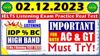 IELTS LISTENING PRACTICE TEST 2023 WITH ANSWERS  02122023 [upl. by Erdna504]