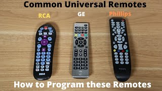 How To Program Universal Remote to TV  RCA GE amp Phillips [upl. by Rebe]