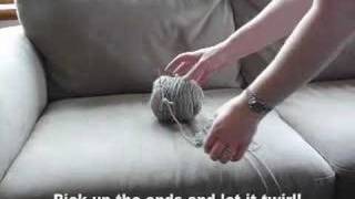 Twined knitting  how to untwist the yarns easily [upl. by Weathers]