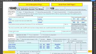 Form 1040 Earned Income Credit Child Tax Credit [upl. by Obel]