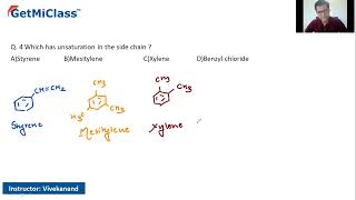 Unsaturation in side chain KCET 11th Chemistry Hydrocarbons [upl. by Rolph763]