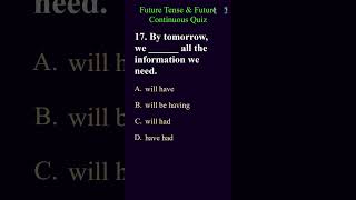 Future Tense amp Future Continuous part6  TFE  quiz english grammar [upl. by Keifer115]