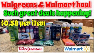 Walgreens and Walmart couponing haul 1120  Such great deals  Only 058 per item🎉 [upl. by Lempres640]