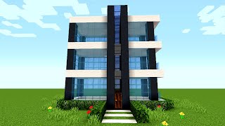 ✔ Como hacer un EDIFICIO MODERNO en Minecraft Survival Facil [upl. by Llenel136]