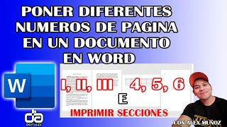 COMO PONER DISTINTOS NUMEROS DE PAGINA EN UN SOLO DOCUMENTO EN WORD [upl. by Torhert]