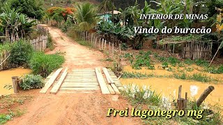 INTERIOR DE MINAS  GROTA DO TANQUE  BURACÃO  VARJÃO MUNICÍPIO DE FREI LAGONEGRO MG MINAS RURAL [upl. by Eatnuahs]