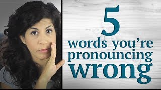 5 Commonly Mispronounced Words In English With Correct Pronunciation [upl. by Ahsinat]