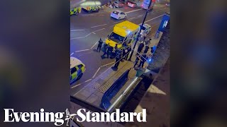 Footage shows scene after homophobic stabbing in Clapham [upl. by Avron]