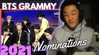 DJ REACTION to KPOP  BTS GRAMMY NOMINATION NIGHT 2021 [upl. by Aneg485]