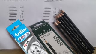 Best and cheap pencils for beginners  Faber castell vs Artline pencils [upl. by Erskine]