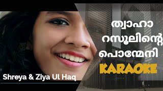 Twaha Rasoolinte Ponmeni Karaoke With Lyrics [upl. by Oludoet]