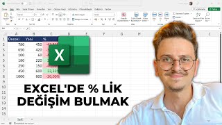 Excelde Yüzdesel Değişim Hesaplamak excel [upl. by Anetta738]