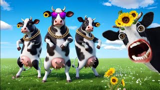 FUNNY COW DANCE 22│Cow Song amp Cow Videos 2024  Cow dance mix  funny dancing cow  gaiya mooing cow [upl. by Borman]