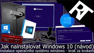 Jak nainstalovat Windows 10  Instalace systému Windows 10  Jak stáhnout Windows zdarma z USB disku [upl. by Alamaj]